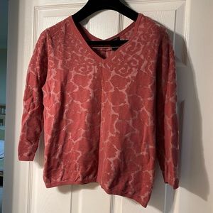 Ann Taylor Factory Pink Patterned Top